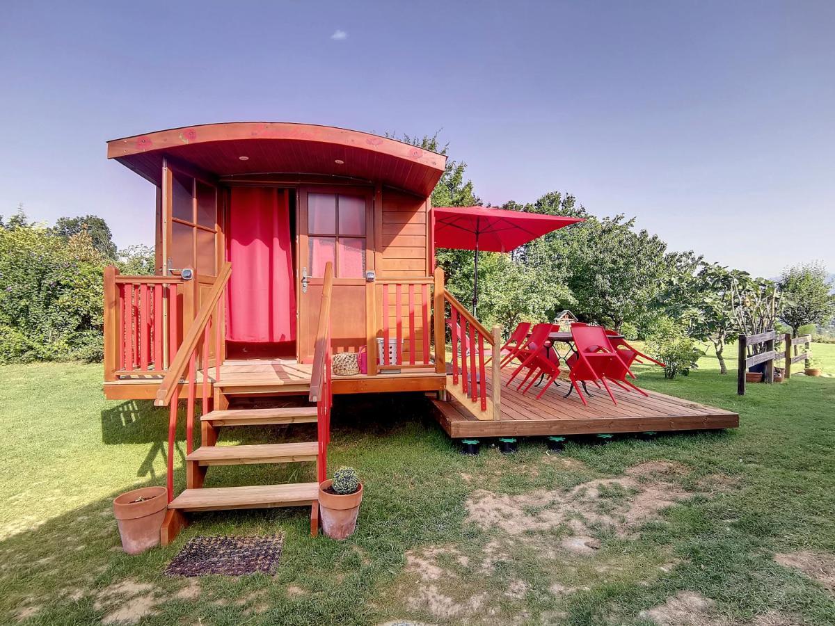 La Roulotte Du Cagire - 4 Pers - Pyrenees Guest House Villeneuve-de-Riviere ภายนอก รูปภาพ